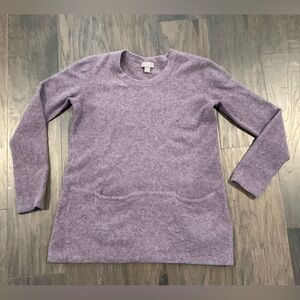J. Jill Wool/Cashmere Blend Tunic Style Sweater, Lilac Heather, Size Petite XS